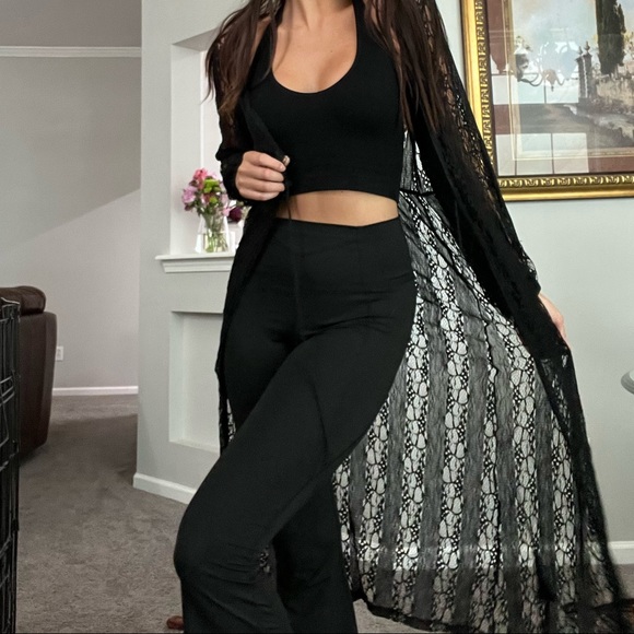 Black See Through Below the Knee Sweater - Picture 5 of 5